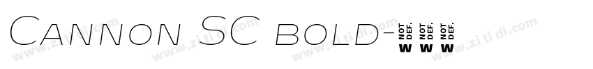 Cannon SC bold字体转换